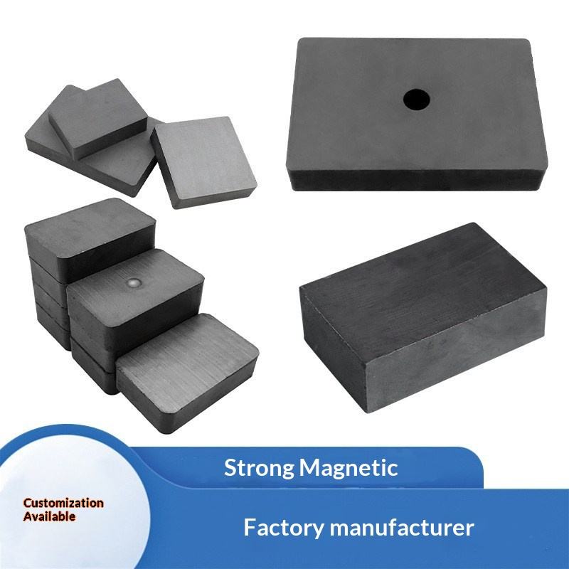 Ferrite Ferrite Permanent Magnet Block Door Stopper Square Patch Y35 Grade ...