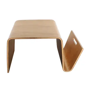 Modern classic design living room wooden Nordic panel small coffee tables bentwood Side Table