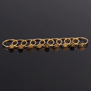 จดหมายเริ่มต้นแหวนผู้หญิงสแตนเลสสตีลผู้ชายA-Zแหวนเริ่มต้นAnillos MujerตัวอักษรCapitalแหวนสำหรับ<span class=keywords><strong>สาว</strong></span> - Product Image 5