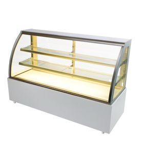 Vitrina Refrigerada Curva de 1.2M para Pasteles, con 3 Niveles, para Panadería, Cafetería y Pastelería, en Oferta - Product Image 4