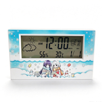 Reloj Despertador Digital LCD Transparente Personalizado con Diseño de Paisaje de Dibujos Animados, para Turismo, Festivales, Regalos Promocionales, para el Dormitorio