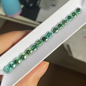 आठ तीर आठ तीर दौर में कटौती 1CT ग्रीन Moissanite हीरे ज्वेल्स असमान रंग ढीला नंगे पत्थर के साथ सेट - Product Image 2