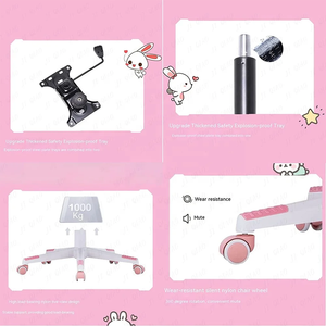 Chaise de joueur rose Chaise de jeu ergonomique pour ordinateur Appui-tête intégré de <span class=keywords><strong>bureau</strong></span> Chaise de jeu vidéo mignonne Chaise inclinable pour adulte avec verrouillage <span class=keywords><strong>d</strong></span>'<span class=keywords><strong>angle</strong></span> - Product Image 6