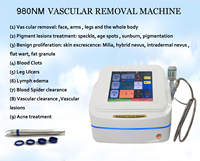 Máquina de Belleza para Eliminación Vascular con Diodo de 980nm, Eliminación de Arañas Vasculares, Eliminación de Vasos Rojos