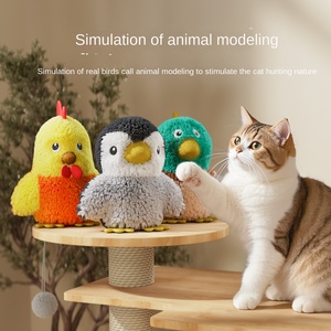 Juguete Eléctrico para Gatos con Movimiento de Pájaro, Simulación de Canto de Pájaro, Material de Satén Ecológico, Diseño Sólido, para Todas las Festividades, Navidad, Juguetes para Mascotas - Product Image 3