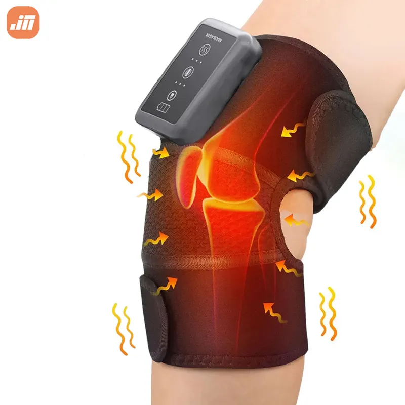 Rechargeable LCD Touch Screen Cordless Joint Pain Relief Heating Vibration Electric Heating Knee Massager