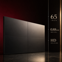 Mur vidéo LCD 65 pouces avec cadre de 0,88 mm, écran de raccordement HD sans soudure pour hall d'entreprise de luxe