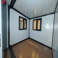 Maison conteneur pliable et extensible de 20 pieds avec une taille pliée de 2200 mm, une épaisseur de plancher de 18 mm, une conception respirante, pour usage industriel moderne