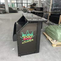 Table de bar portable en alliage d'aluminium avec compartiment à bière et compartiment à spiritueux pour discothèque et salon professionnel