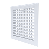 Grille d'aération double couche en ABS de haute qualité à lame réglable anti-condensation pour l'admission et la sortie d'air des systèmes de climatisation CVC