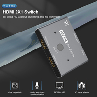Conmutador de 2 entradas y 1 salida, conmutador de vídeo, divisor de interruptor de 2 puertos, para pantalla de 8K, para cable HDMI, OEM, de la serie HDMI, de la marca HDMI, de la serie OEM, 2x1