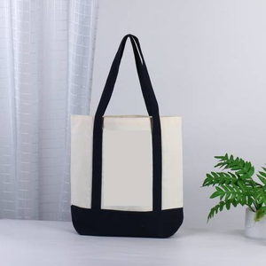Wholesale Large Custom Cotton Shopping <b>Canvas</b> <b>Tote</b> Bag Blank Custom Printed Logo Own Design With Pocket - Product Image 4
