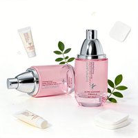 Ensemble de soins de la peau en verre transparent, flacon pompe pour lotion 100 ml, 60 ml, 100 ml, 110 ml, 120 ml, pot de crème pour le visage 30 g, 50 g, emballage cosmétique en gros, en vrac