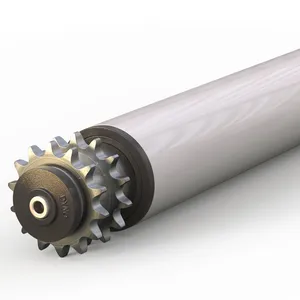 Steel Conveyor Roller With Plastic Single Or Double Sprockets