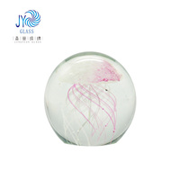 Boule de verre massif de Murano soufflée à la main Art lumineux méduse presse-papiers ornements décoration de la maison