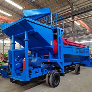 100tph mobile gold sand washing drum machine australia gold tromme recovery plant