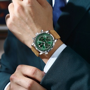 POEDAGAR Top Luxury Men <b>Clock</b> Waterproof Luminous Date Chronograph Sports Man Wristwatch Leather Men's Quartz Watches Male Reloj - Product Image 5