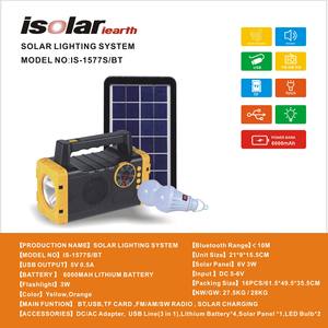 Kit solaire professionnel portable de camping avec chargeur de panneau solaire lumière radio boîte de réseau système d'énergie de stockage à domicile - Product Image 6