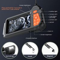 Endoscopio Industrial de Doble Lente de 5.5mm IP67 1080P, Cámara Boroscópica Impermeable para Inspección de Tuberías de Alcantarillado, con Sensor CMOS y Tarjeta Micro SD