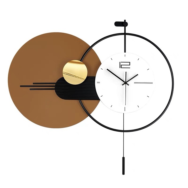 Modern Creative Quartz Iron Wall Clock Simple Luxury Style Needle Display New Home Living Room Entrance Decorative Wall Clock
