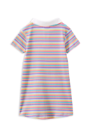 Robe d'été décontractée pour filles, en coton côtelé rayé, avec col côtelé, robe d'été confortable pour bébés filles