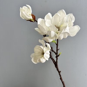 Rama de <span class=keywords><strong>Magnolia</strong></span> Artificial de Espuma EVA con Tacto Real, Flor de <span class=keywords><strong>Magnolia</strong></span> de Espuma con 3 Cabezas, Rama Larga de <span class=keywords><strong>Magnolia</strong></span> - Product Image 3