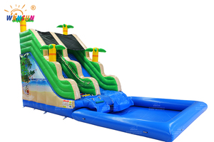 Nhà máy hàng đầu Inflatable Lave chủ đề trượt nước, Inflatable mùa hè trượt nước Đầm phá, phim hoạt hình vui chơi giải trí công viên nước - Product Image 2