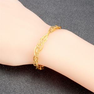 JXX Pulseras de Cuerda con Dijes de Latón Chapado en Oro de 24K, Diseño Delgado y Moderno, Talla Personalizada, para Mujer, Gran Venta - Product Image 2