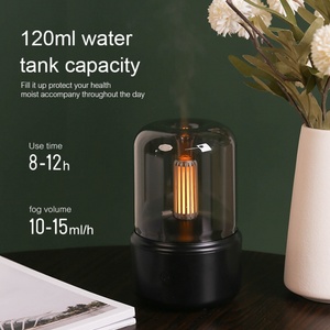 Diffuseur d'arômes à ultrasons pour huiles essentielles, humidificateur à lumière de bougie, aromathérapie, nébulisation de parfum - Product Image 4