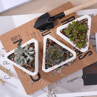 Pot de fleurs et vase de table triangulaires en céramique multicolores ZHUODI modernes et économiques pour la Journée de la Terre