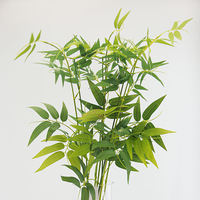 Feuilles de bambou artificielles hautement réalistes en soie pour décoration murale de maison, hôtel, mariage, Noël et jardin