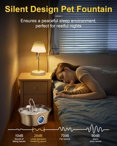 3.2L自动宠物饮水机狗猫饮水机USB不锈钢宠物给水器安静的猫饮水机 - Product Image 6