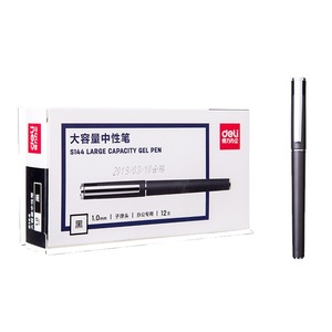 Deli S144 Gel Pen 1.0mm Black Bullet Tip Office Signature Pen - Product Image 5
