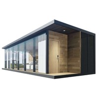 Maison conteneur préfabriquée pour hôtel de jardin, conteneur d'emballage plat pour studio, module conteneur d'installation rapide pour café