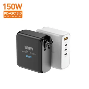 Factory GaN 150W 100Watt Power Travel Adapter 4 Ports Type-C PD QC3.0 Mobile Phone Chargers Gan Laptop Charger for iphone