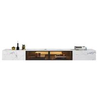 Meuble TV mural flottant minimaliste moderne en bois avec tiroir de rangement pour salon, vente en gros