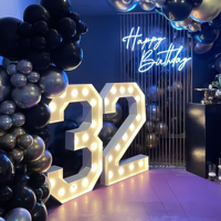 Grandes lettres lumineuses géantes pour décoration de mariage, lettres marquee LED de 4 pieds, grands chiffres lumineux, lettres marquee LED « Love »