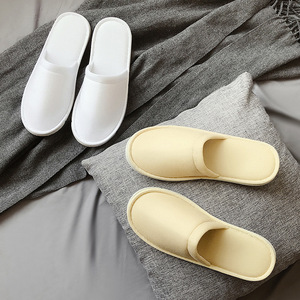 Pantoufles d'hôtel à semelle EVA de qualité supérieure en gris et blanc-Pantoufle <span class=keywords><strong>jetable</strong></span> en coton épais OEM et ODM - Product Image 3