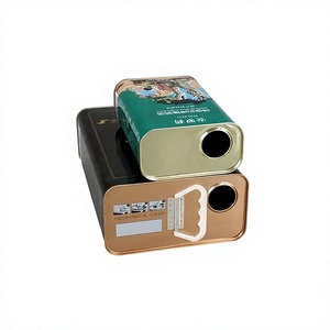 Latas de Metal Rectangulares para Aceite de Grado Alimenticio de 500 ml a 5 L, Impresas a Medida, Disponibles con Asas y Tapas de Plástico, Venta al Por Mayor - Product Image 4