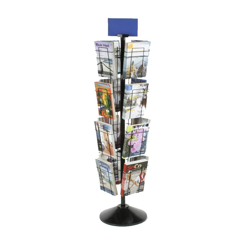 Apache Customized Light Duty Metal Brochure Display Racks for Book Store Supermarket Shelves — view 4