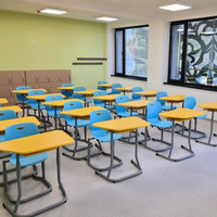 Ensemble bureau et chaise d'école Mobilier de classe universitaire Chaises et tables pour lycée