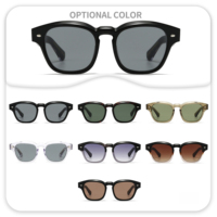 Lunettes de soleil carrées épaisses en acétate de créateur faites à la main avec logo personnalisé, verres polarisés, fabrication de lunettes de soleil