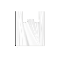 Sac en plastique PE blanc économique LOCO 15x30, recyclable, résistant et pratique pour l'emballage en supermarché