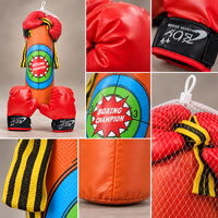 Ensemble de boxe pour débutants pour enfants avec sac de frappe, jouet pour les sports de loisirs, jeux d'introduction et activités d'entraînement