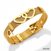 Bracelet chaîne de montre, mode coréenne, design tressé Amour éternel, bijoux de couple, vente en gros
