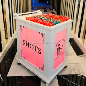 <span class=keywords><strong>Chariot</strong></span> à cocktails ZKAI personnalisé pour fêtes, <span class=keywords><strong>bar</strong></span> mobile à vin et spiritueux avec éclairage LED RGB, <span class=keywords><strong>chariot</strong></span> à bonbons pour mariages et événements - Product Image 3