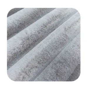 Cobertor super macio com listras e tecido de lã, tecido de pele sintética de pilha longa para almofada e carpete, 2024