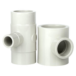 Conector en T de reducción PPH Rongsheng de 50 mm, accesorio horizontal para tuberías, moldeado en plástico blanco para suministro de agua - Product Image 1