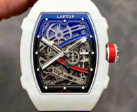 Montre mécanique de luxe pour homme de marque haut de gamme, élégante, pour les affaires, avec tourbillon, boîtier tonneau, bracelet en nylon et fibre de carbone, style hip-hop