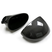 Coque de rétroviseur latéral incurvée en fibre de carbone sergé brillant personnalisée avec languette de fixation pour extérieur automobile